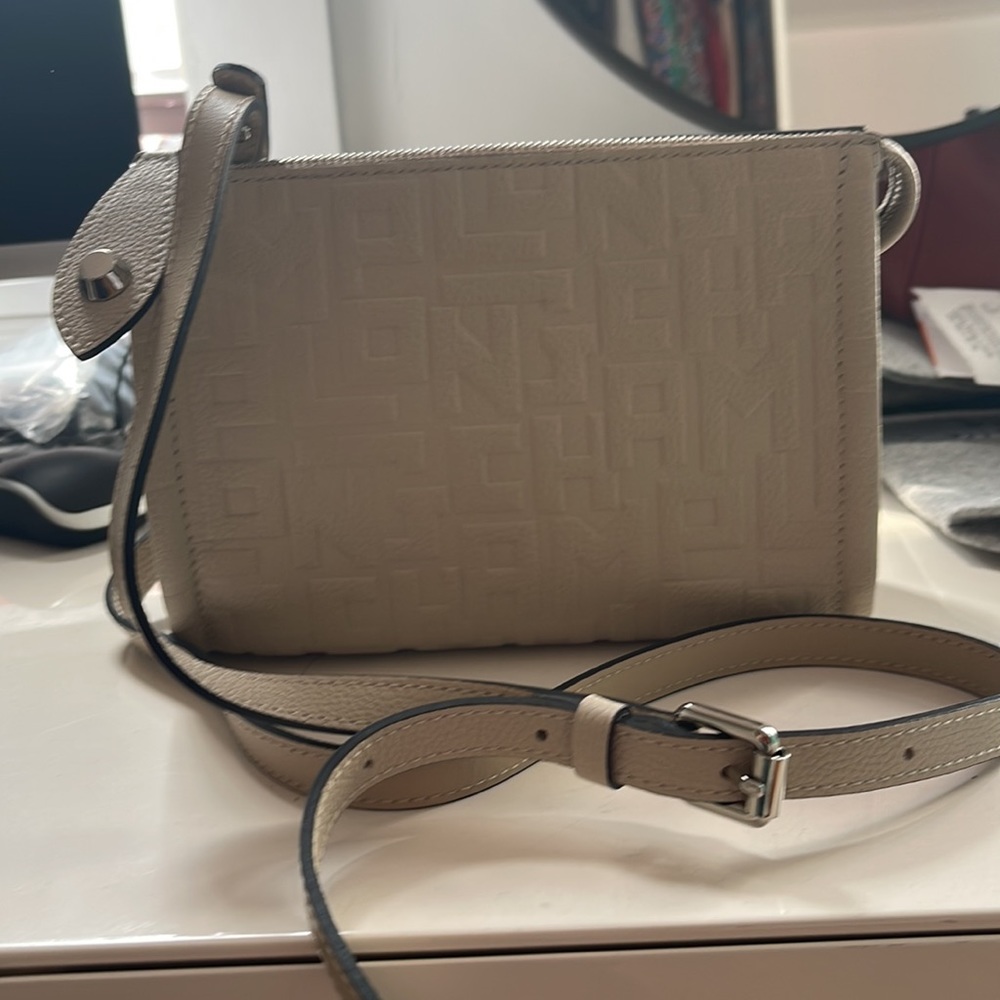 LONGCHAMP cream crossbody bag
